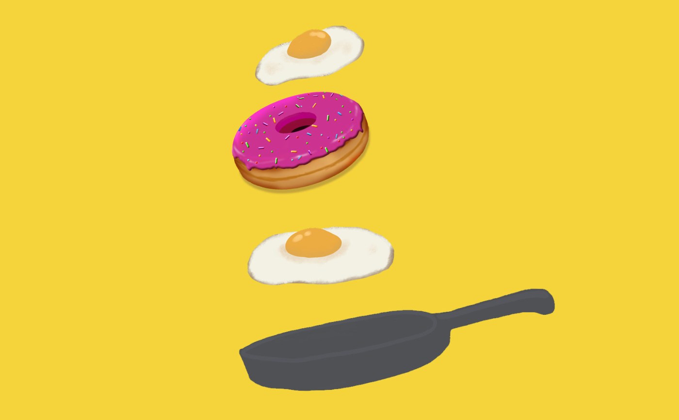 huevos fritos donuts sistema inmune actimel