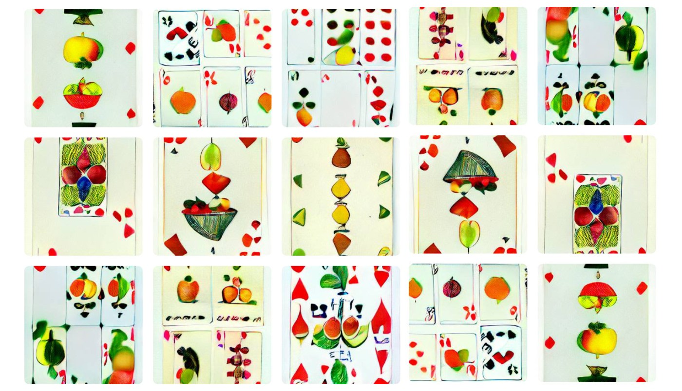 naipes con frutas para jugar